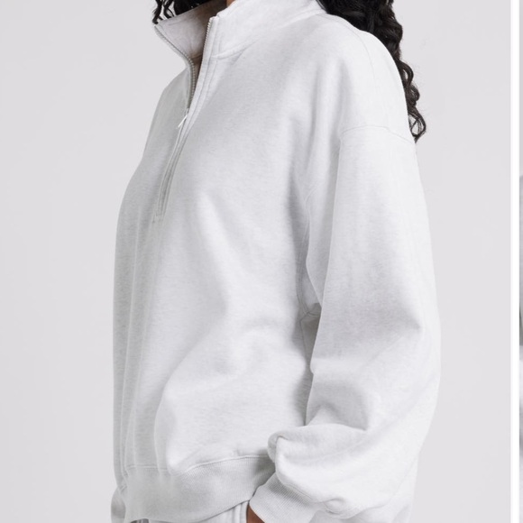 BP Relaxed Quarter Zip Pullover Heather Grey Size XS - Picture 2 of 11